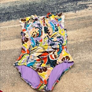 Anne Cole Multicolor Floral One Piece Swimsuit